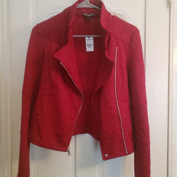 Express Red Flower Jacket - Picture 5 of 5